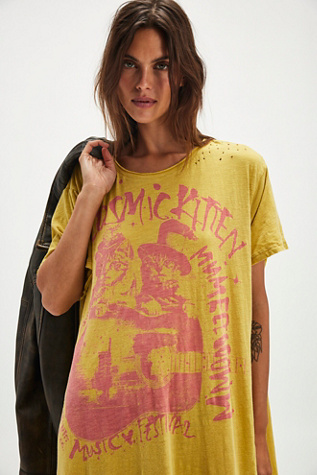 Cosmic Kitten T-Shirt Dress | Free People UK