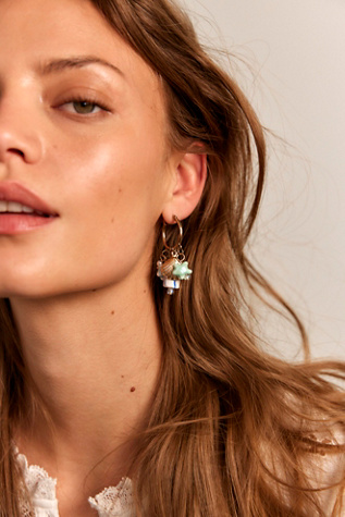 Sonny Hoops by Free People in Gold