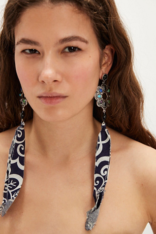 Naomi Dangle Earrings At Free People In Navy