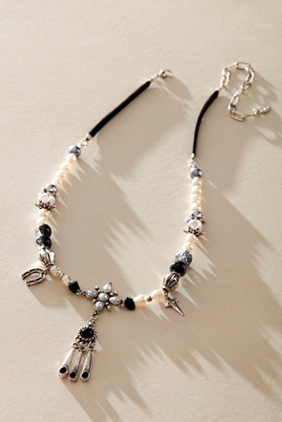 Yoli Necklace at Free People in Black + White