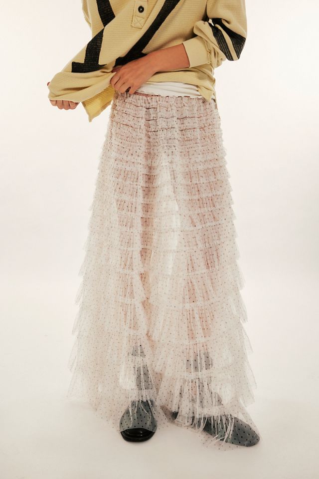 Return Of The Ruffle Maxi Slip Skirt #1
