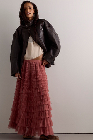 Return Of The Ruffle Maxi Slip Skirt