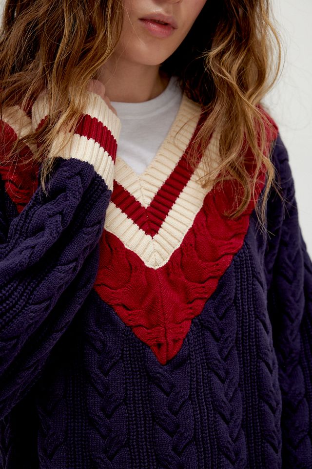 Found V-Neck Cricket Sweater #3