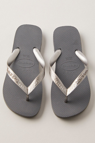 Havaianas Top Classic Flip Flops at Free People in Grey, Size: XL