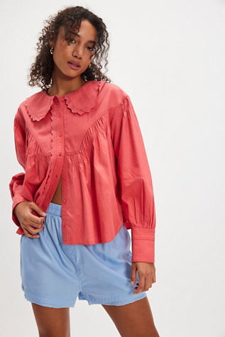 We The Free Summit Shirt at Free People in Red, Size: M