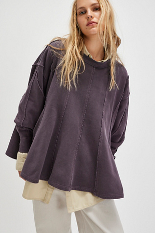 We The Free Double Dip Pullover at Free People in Purple, Size: S