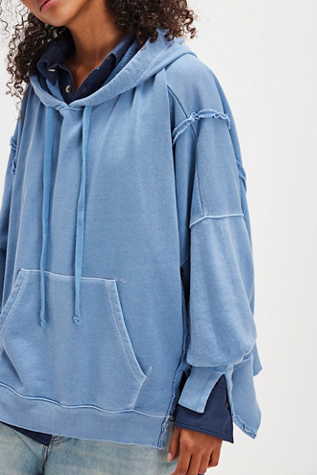 We The Free Camden Hoodie Pullover At Free People In Blissful Blue, Size: XS