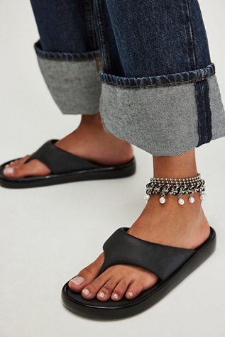 Melissa Float Thong Sandals at Free People in Black, Size: US 9