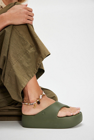 Melissa Free Platform Thong Sandals at Free People in Green, Size: US 8