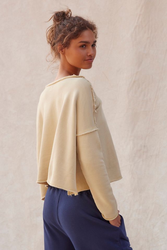 【MODERNIF】Balloon Happo Overfit Sweatshirt Scuba Popover Sweatshirt | Banana Republic Factory