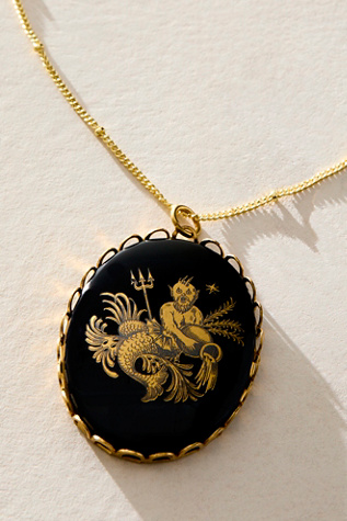 Женское колье Free People Jules Onyx Zodiac, цвет: Aquarius — фото 2