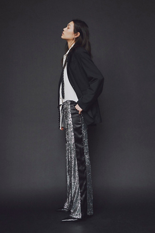 Low Lights Sequin Pants at Free People in Metallic, Size: XS