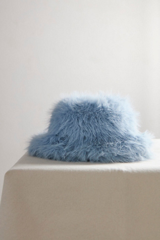 Ice Queen Bucket Hat by Unreal Fur at Free People in Blue