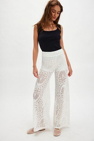 Pantalon palazzo en dentelle Lanai Nightcap