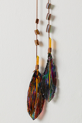 Petite plume de verre soufflé à la main