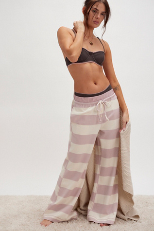 You Wish Flare Pants By Intimately At Free People In Lilac/White, Size: Small