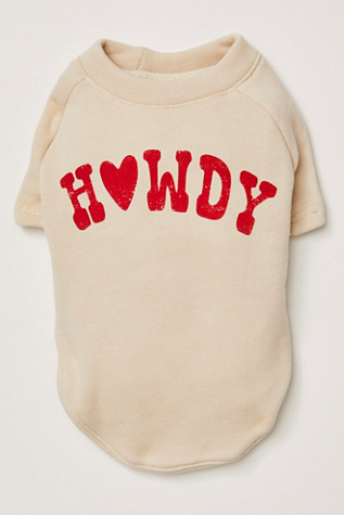 Howdy Pawtner Dog Sweatshirt By FURB At Free People In Heather Dust, Size: Medium