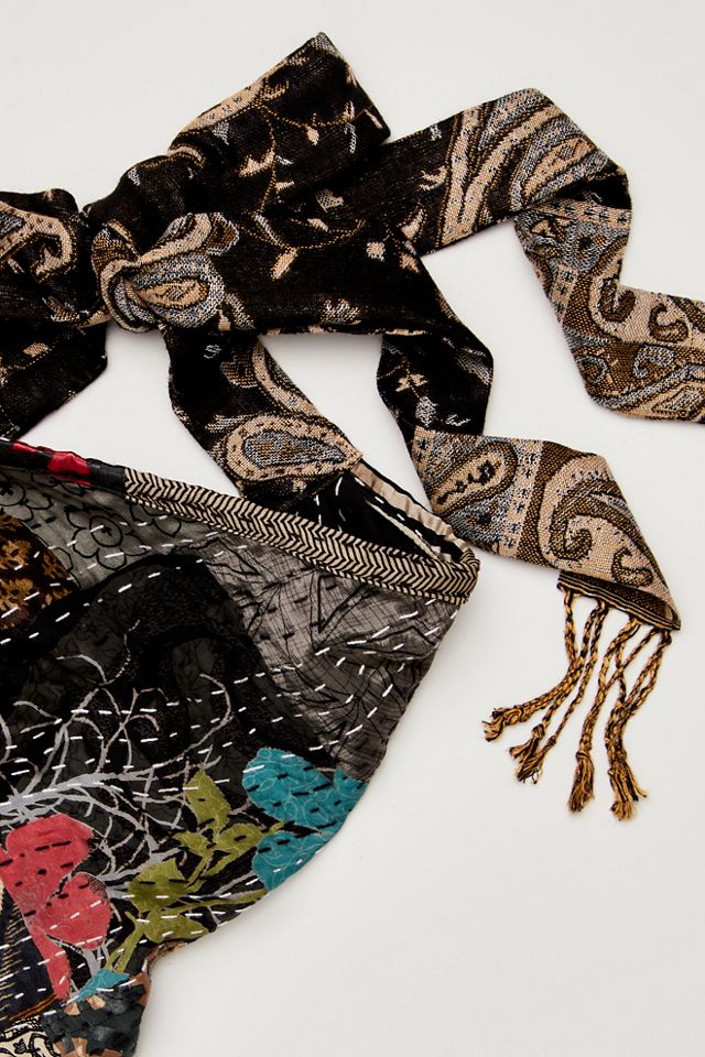 One Of A Kind Kantha Hair Scarf #1