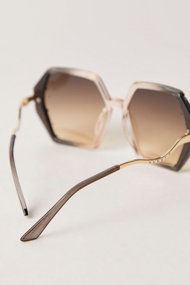 Lunettes de soleil carrées surdimensionnées ornées Encore #3