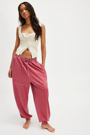 Don't Wait Up Joggers By Intimately At Free People In Red Scooter, Size: Large