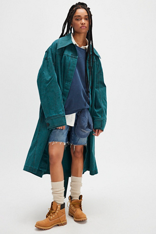 Facon Jacmin Manso Green Trench Coat | Free People