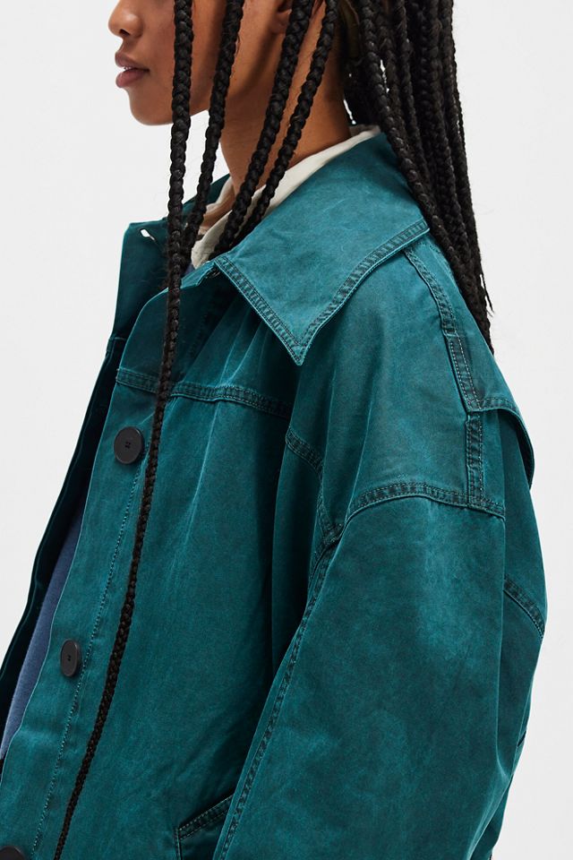 Facon Jacmin Manso Green Trench Coat #2