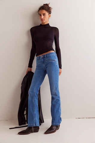 Irvine Flare Jeans At Free People In Crystal Cove, Size: 30