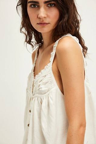 In Bloom Cami At Free People In Ivory, Size: Large