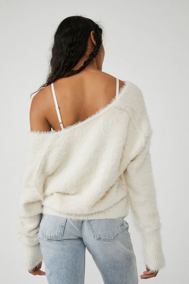 Serendipity V-Neck Fuzzy Sweater #1