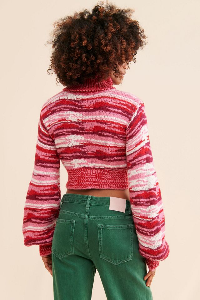 For Love & Lemons Wilma Cropped Turtleneck Sweater #1