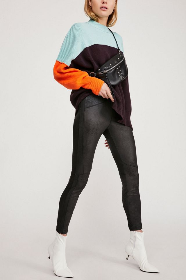 Midnight Vegan Suede Skinny Pants #1
