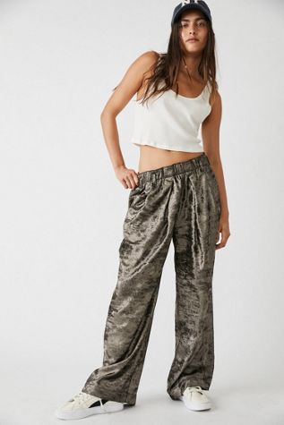 High-Rise Velvet Pants