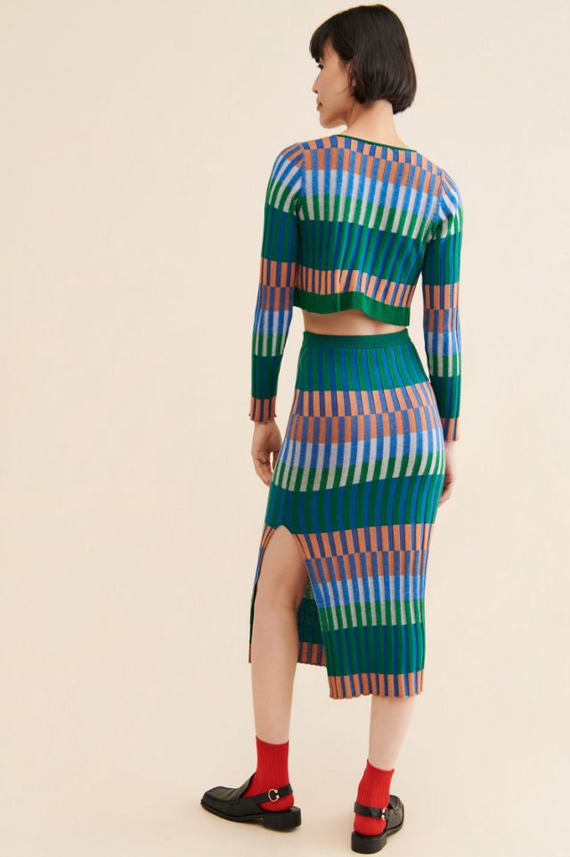 Nuuly x Find Me Now Colorblock Knit Skirt #1