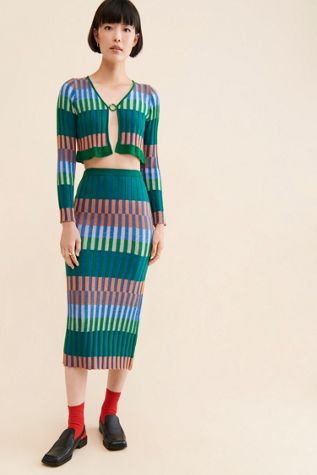Nuuly x Find Me Now Colorblock Knit Skirt