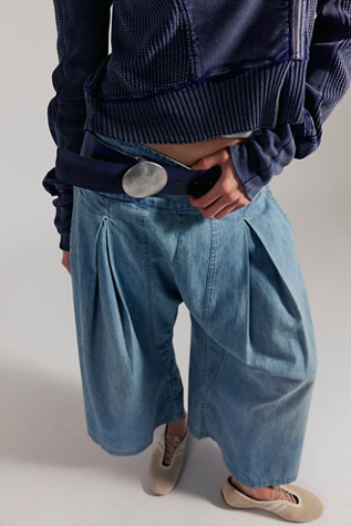 We The Free Norfolk Hip Belt at Free People in Dark Rinse, Size: M/L