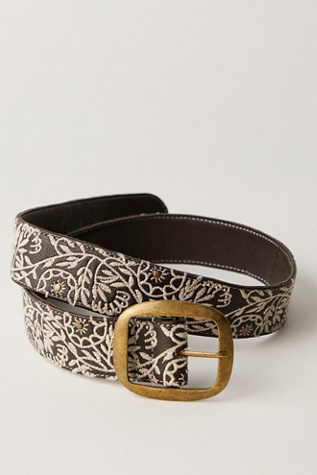 Free People Mountain Meadow Studded Leather Belt Blue Floral S-M | NWT Free People Rhodes Stud Belt – Social Threads main image 3