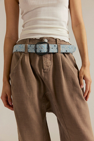 Mountain Meadow Stud Belt by Free People in Blue, Size: M/L