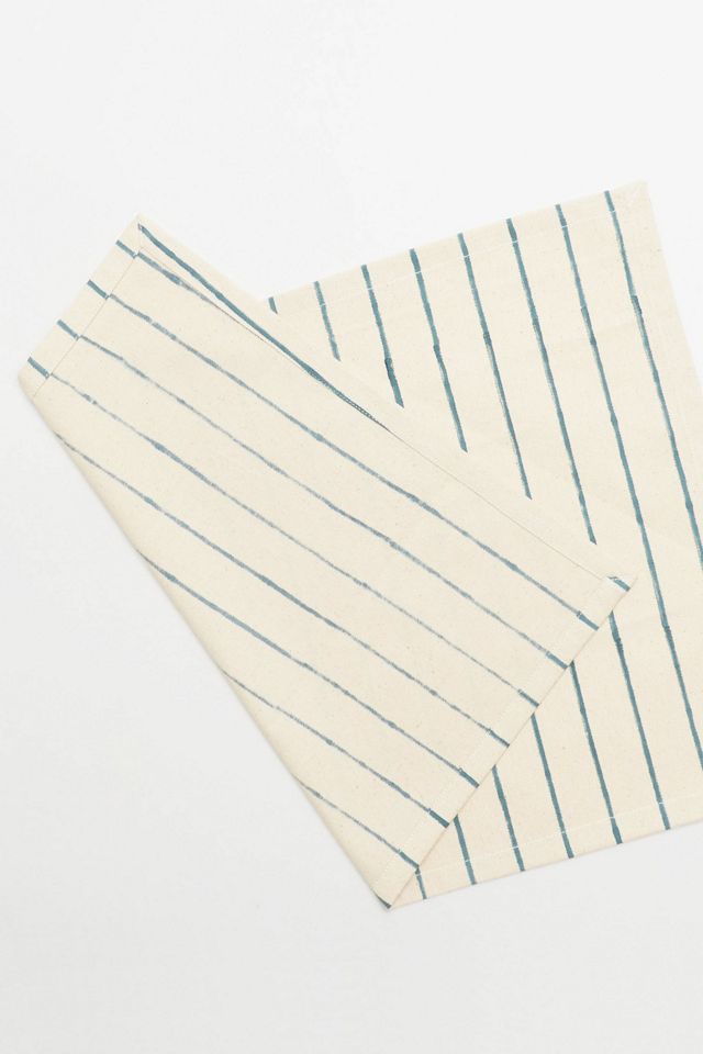 Anchal Stripe Block Print Pacemats - Set of 2 #1