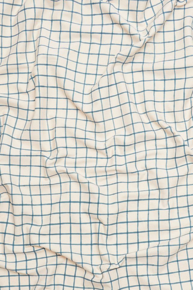 Anchal Grid Block Print Tablecloth #2