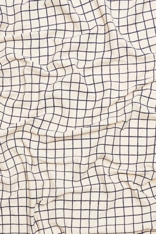 Anchal Grid Block Print Tablecloth #2