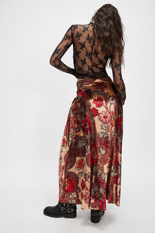 Velvet Petals Maxi Skirt Free People