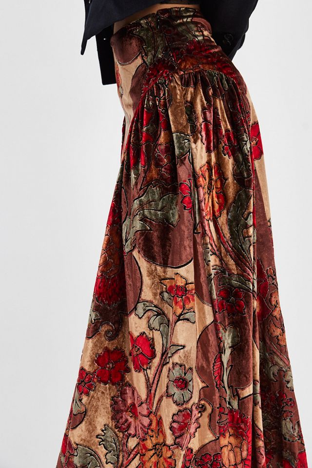 Velvet Petals Maxi Skirt #3