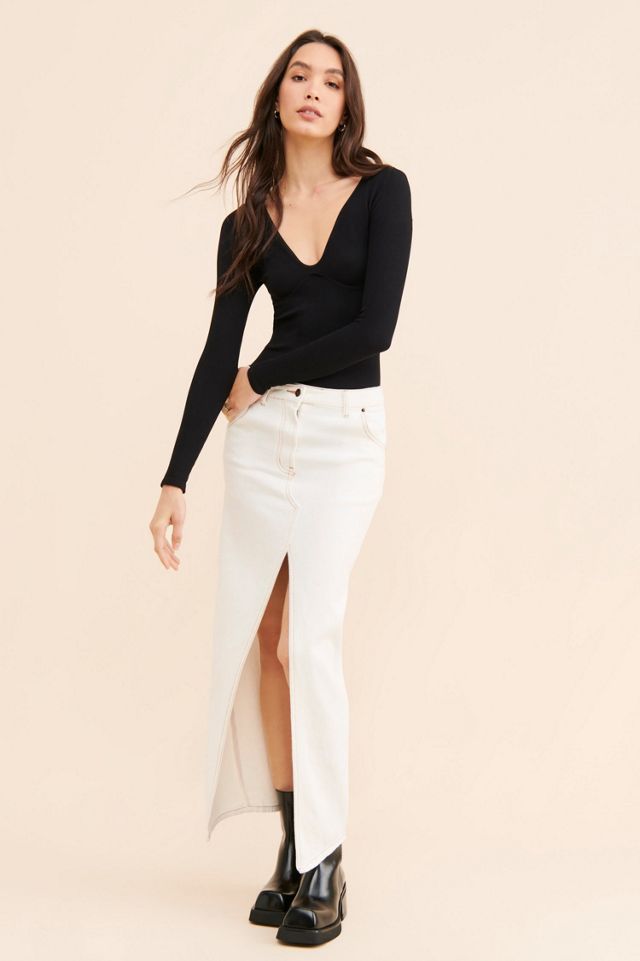 Meg Seamless V-Neck Long-Sleeve Bodysuit #3