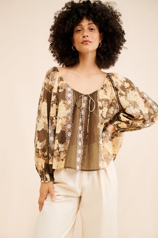 Elena Printed Billowy Top #2