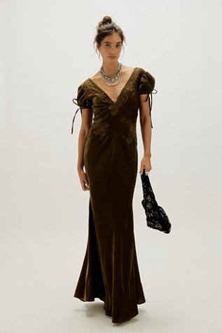 Robe longue en velours Nigel Preston