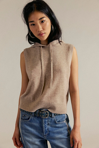 George Cashmere Vest Jacket by Free People in Tan, Size: L