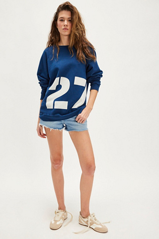 Sports Crew By Original Retro Brand At Free People In Vintage Navy 27, Size: XS