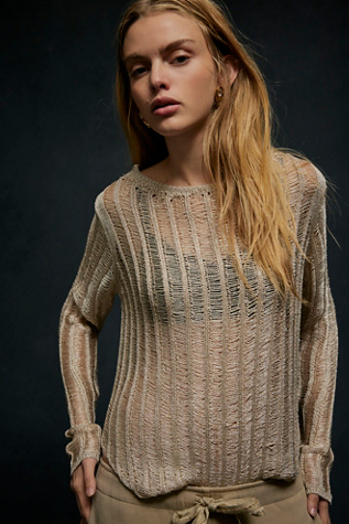 Let's Dance Long Sleeve By Intimately At Free People In Gold, Size: Small