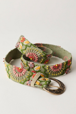 Color Crush Belt By Jenny Krauss At Free People In Garden Whiskey, Size: Medium