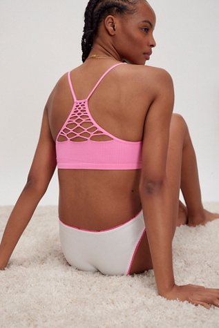 Baby Racerback Bralette By Intimately At Free People In Neon Pink, Size: M/L